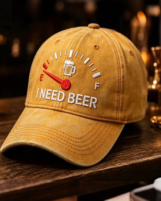Dashboard Beer Embroidered Baseball Cap