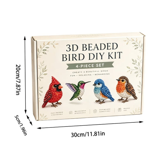 3D Beaded Animal Craft Kit - DIY Miniature Animal Beading Set for Beginners