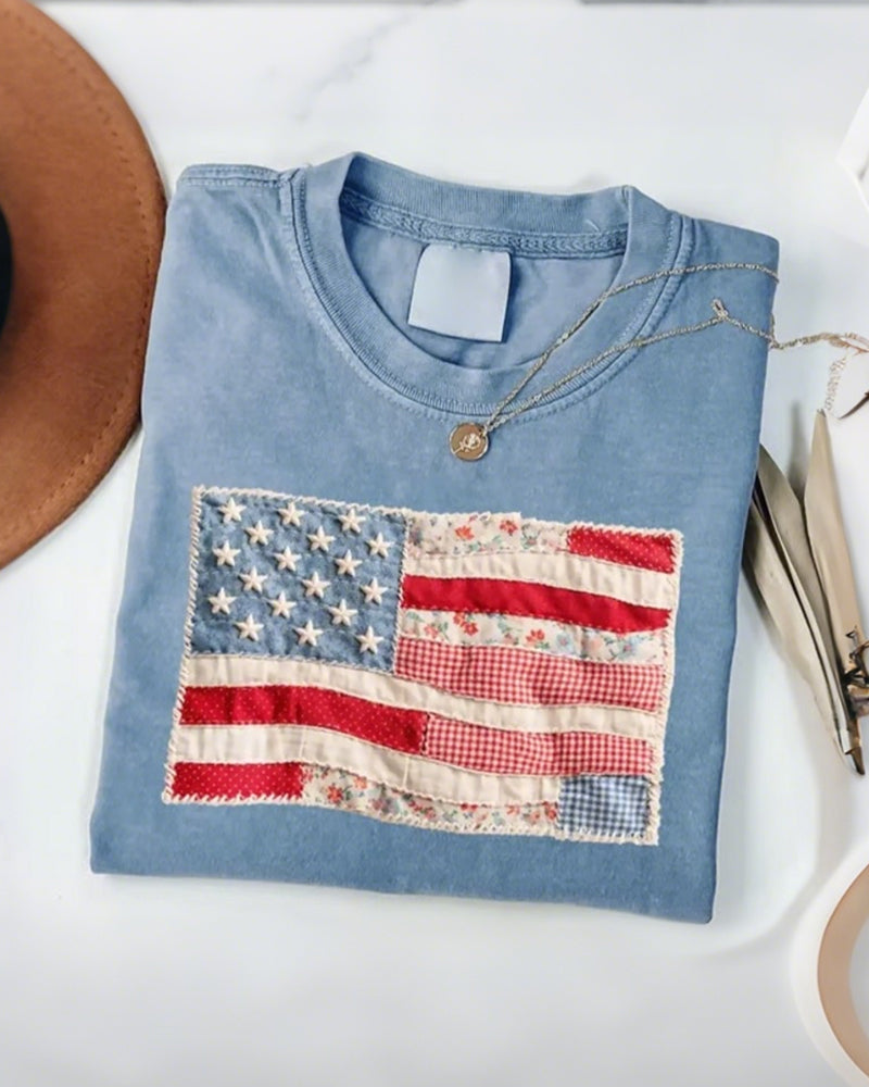 Fourth of July American Flag T-Shirt