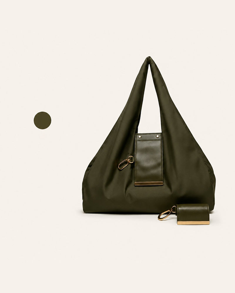 Charm Transformable Bag – Stylish Vegan Leather Tote & Keychain Charm