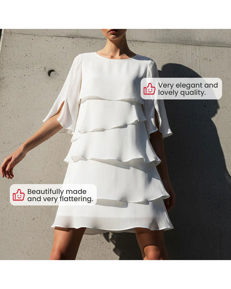 Loose Round Neck Cake Dress