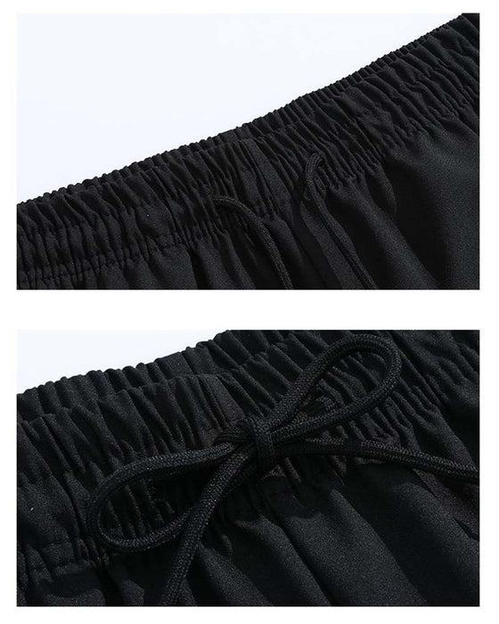 Double White Stripe Knee-Length Casual Shorts