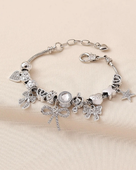 Rhinestone Bow Bracelet