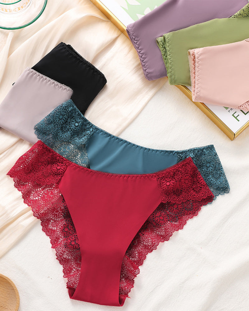 Lace Women's Contrast Lace Panty Set