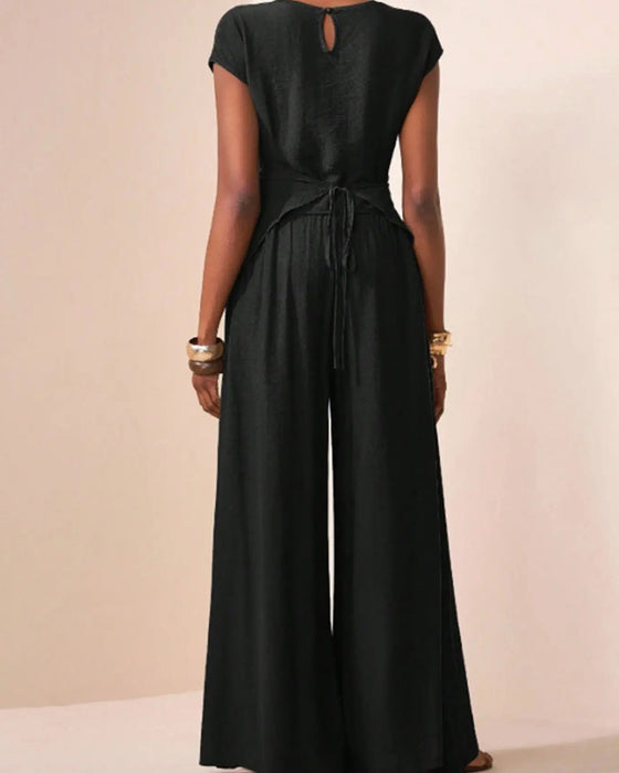 Cross Straps Two-Piece Set