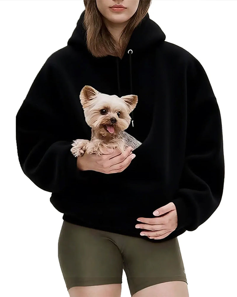 Teddy Pet Pocket Hooded Sweatshirt