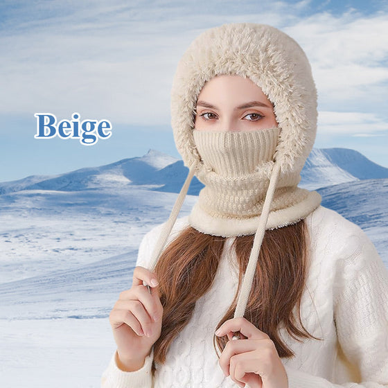 Wind-Resistant Outdoor Hat And Scarf For Women