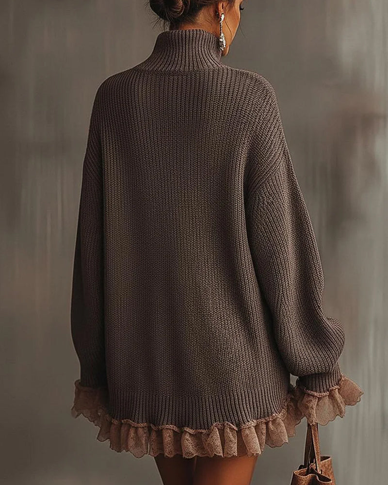 Elegant Sweater & Camisole Dress Set