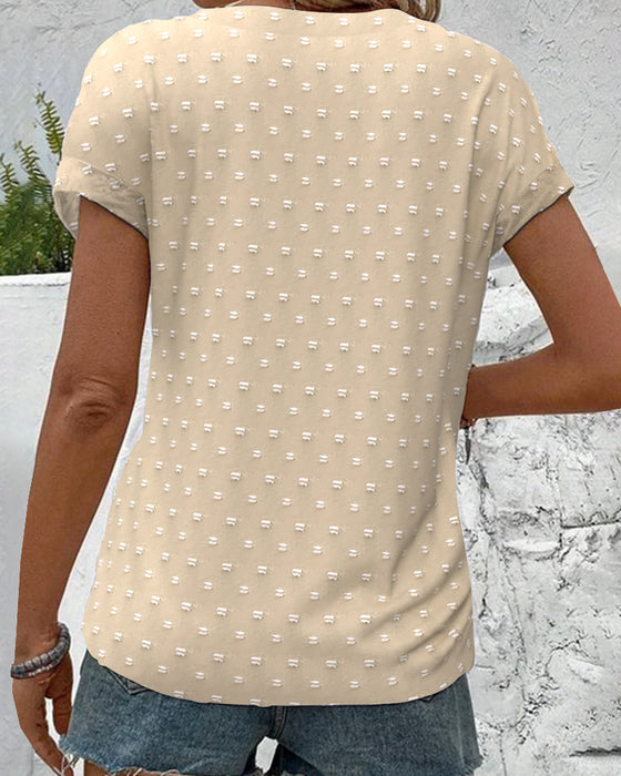 Blue Drop Shoulder Blouse