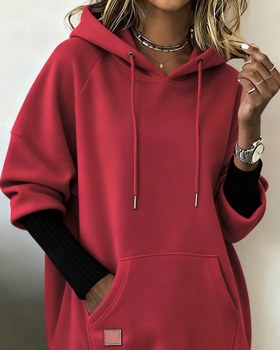 Loose Casual Hooded Sweatshirt