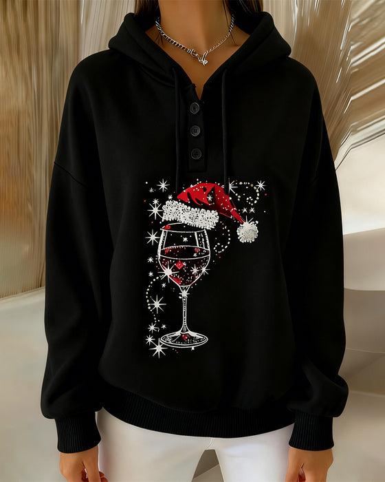 Long-Sleeved Wine Glass Hoodie