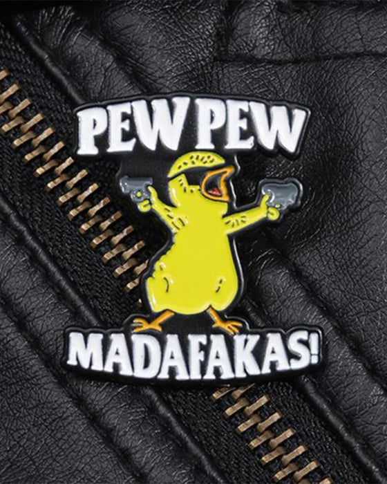 Letter & Cartoon Duck Design Brooch