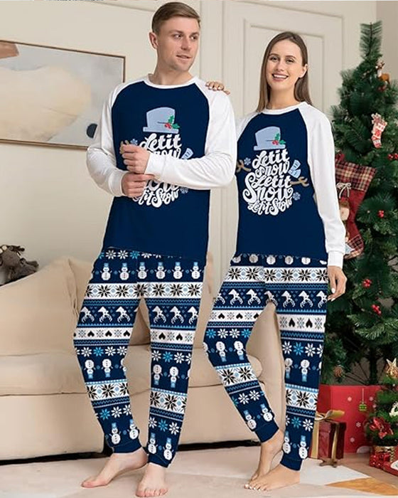 Christmas printed casual family Pajama Sets