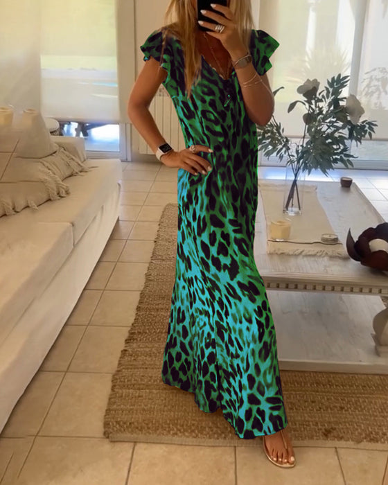 Short sleeve retro style dress