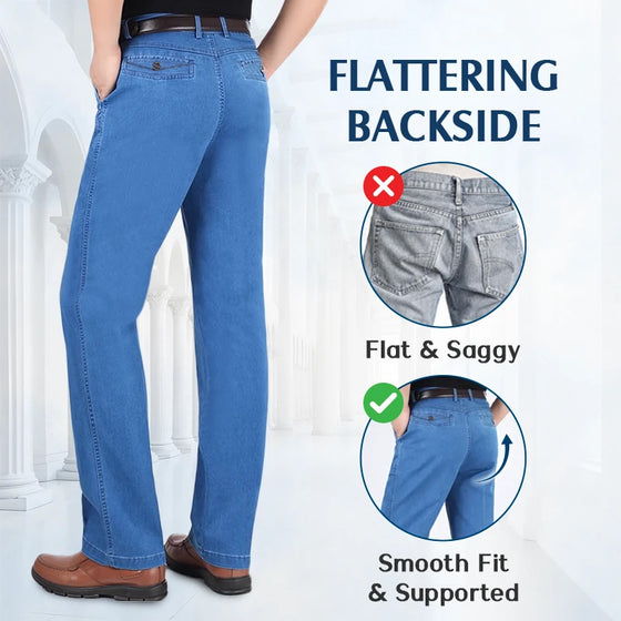 Men's Classic Straight Fit Stretch Jeans