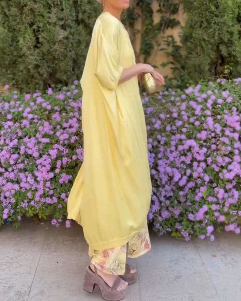 Sleeveless Maxi Dress + Matching Cardigan Set