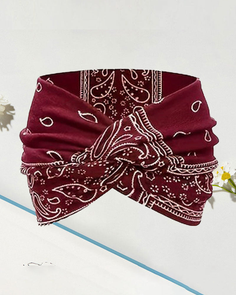 Vintage Style Wide Tie-Dye Hairband