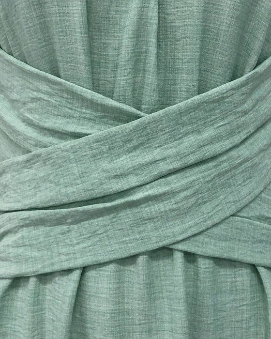 Crossover Waist Sleeveless Dress