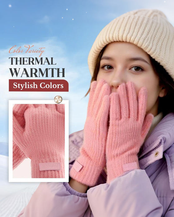 Warm Thermal Knit Touchscreen Gloves