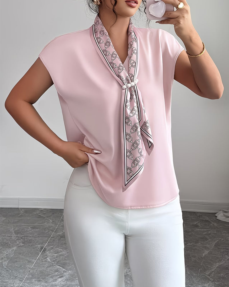 Short Sleeve V-Neck Fashion T-Shirt