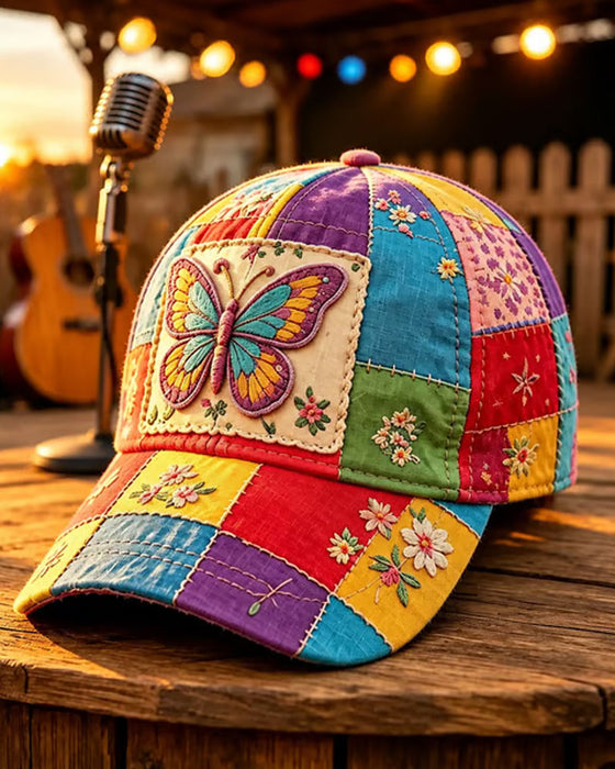 Butterfly Embroidered Baseball Cap