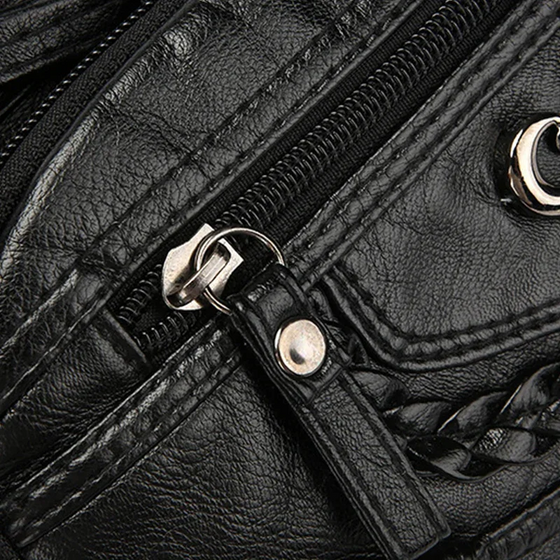 Women's Soft PU Leather Multi-Pocket Crossbody Bag