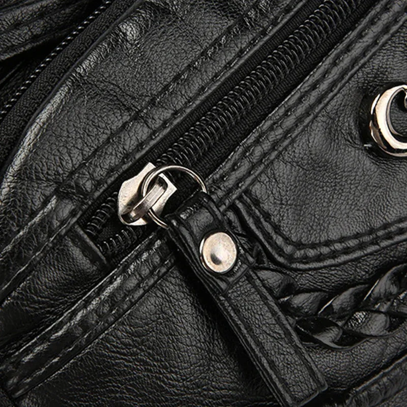 Women's Soft PU Leather Multi-Pocket Crossbody Bag