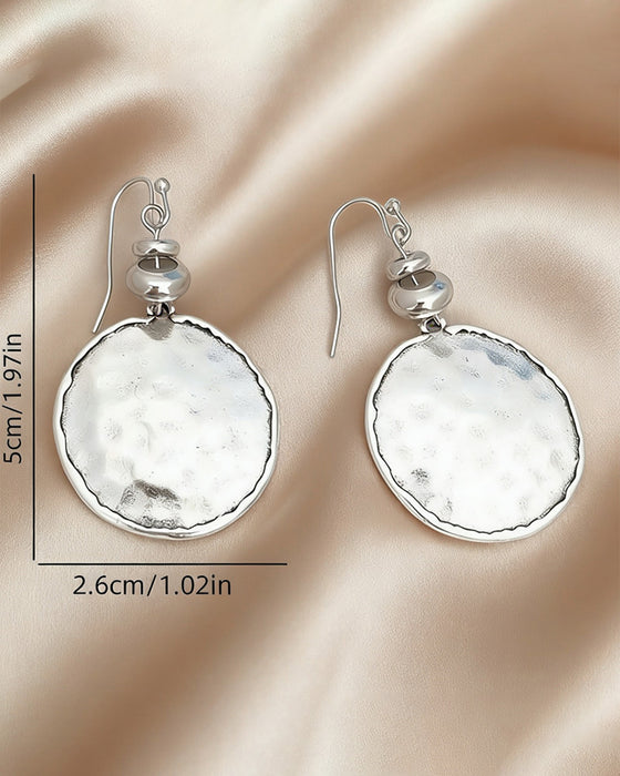 Simple Round Concave And Convex Design Earrings