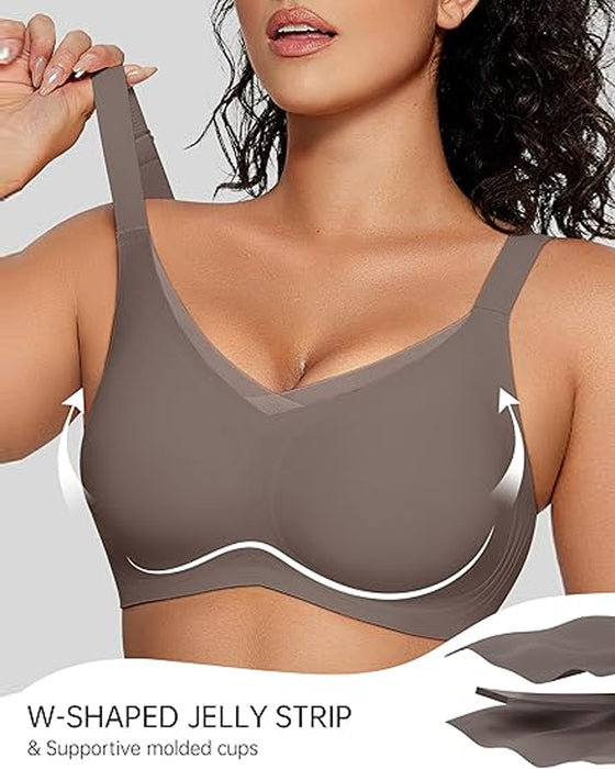 Womens Wireless Bras V Mesh Comfortable Bralette Supportive