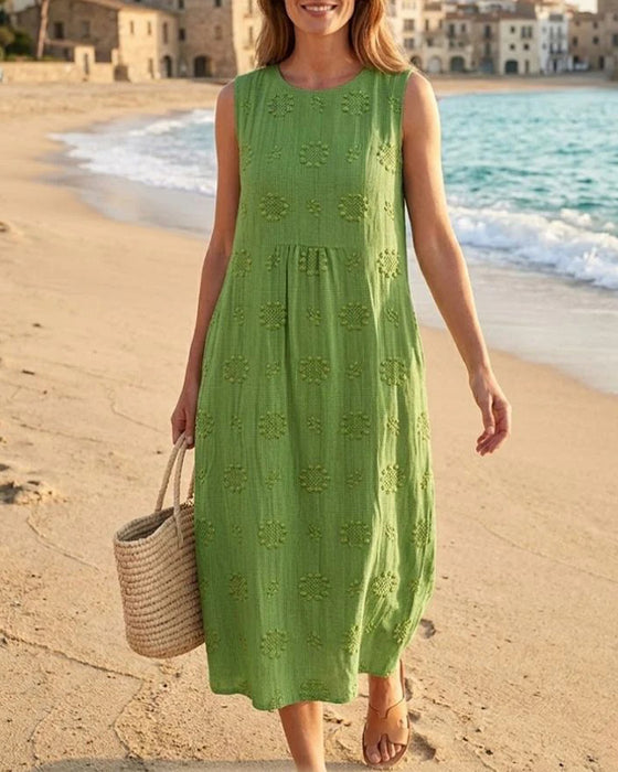 Fresh Print Sleeveless Dress