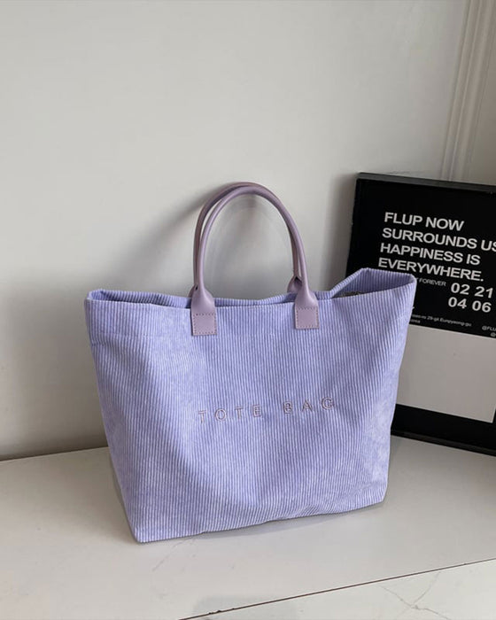 Letter Print Tote Bag