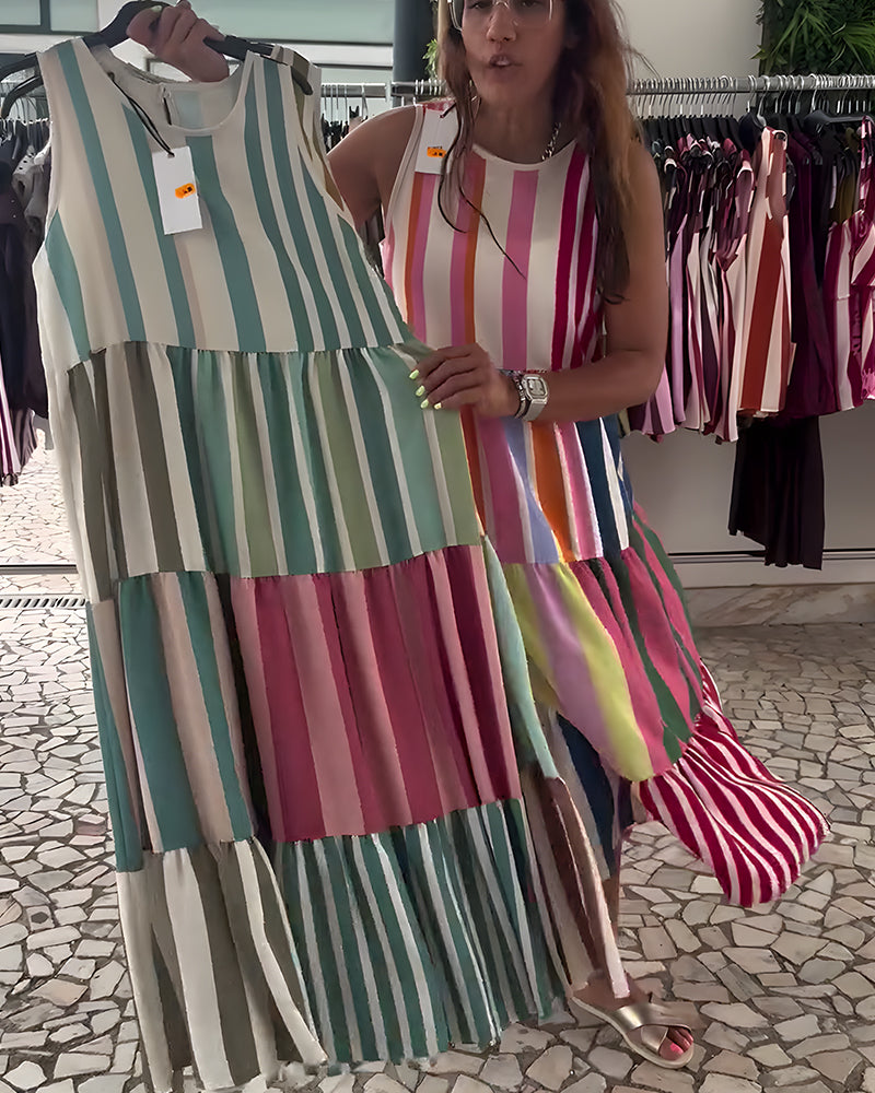 Sleeveless Round Neck Dress