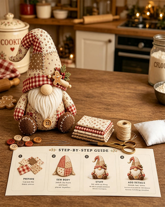 🧵 DIY Patchwork Gnome Kit – Create Your Own Adorable Gnome 🧙‍♂️