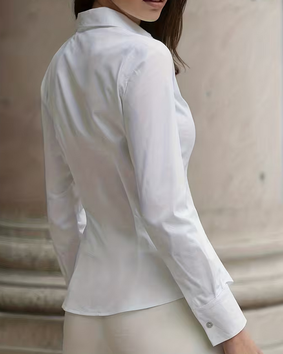 Ruched Waist Fitted Shirt