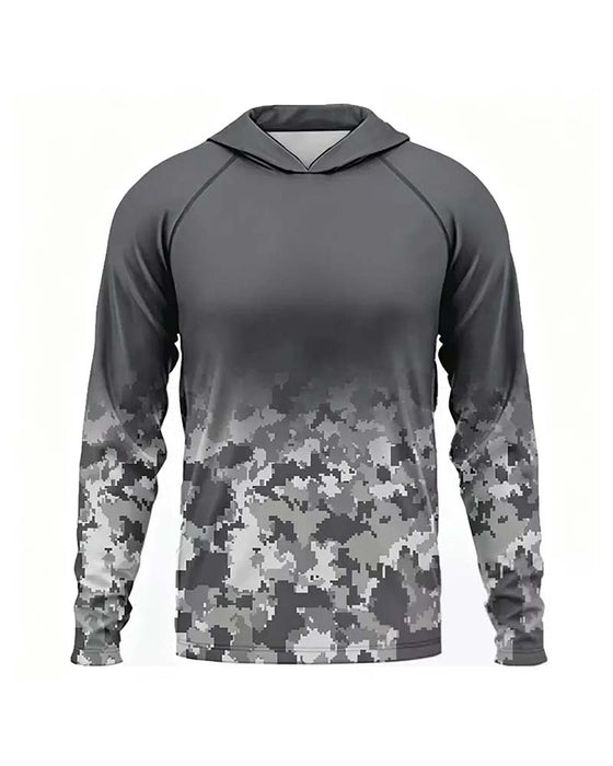 Men's Hooded Camo Gradient Top