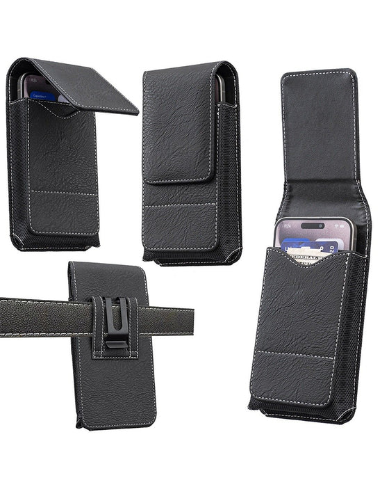🔥Waist Belt Cell Phone Pouch 📱 Multi-Pocket Leather Holster with Card Holder