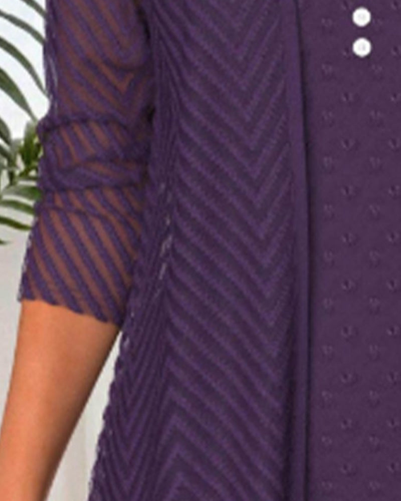 3d Floral Print Two-Piece Top