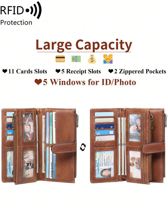 Women Zipper Long Wallet Trendy Exquisite Gift Wallet