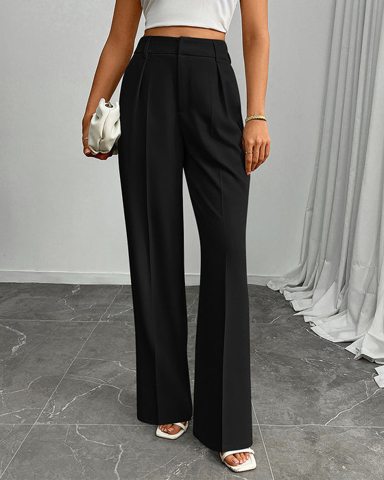 Casual Loose Straight Wide-Leg Pants