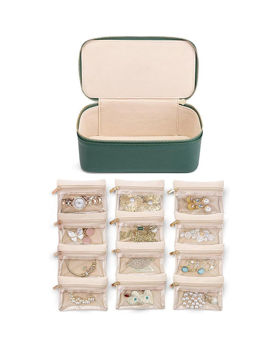 Travel Jewelry Box with Small Pouches