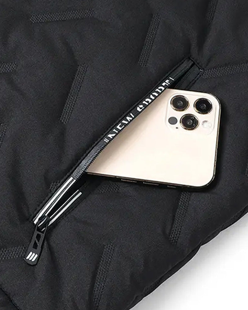 Unisex Winter Warm Casual Sleeveless Quilted Vest With Fleece Lining