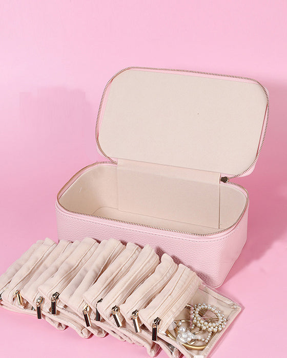 Travel Jewelry Box with Small Pouches