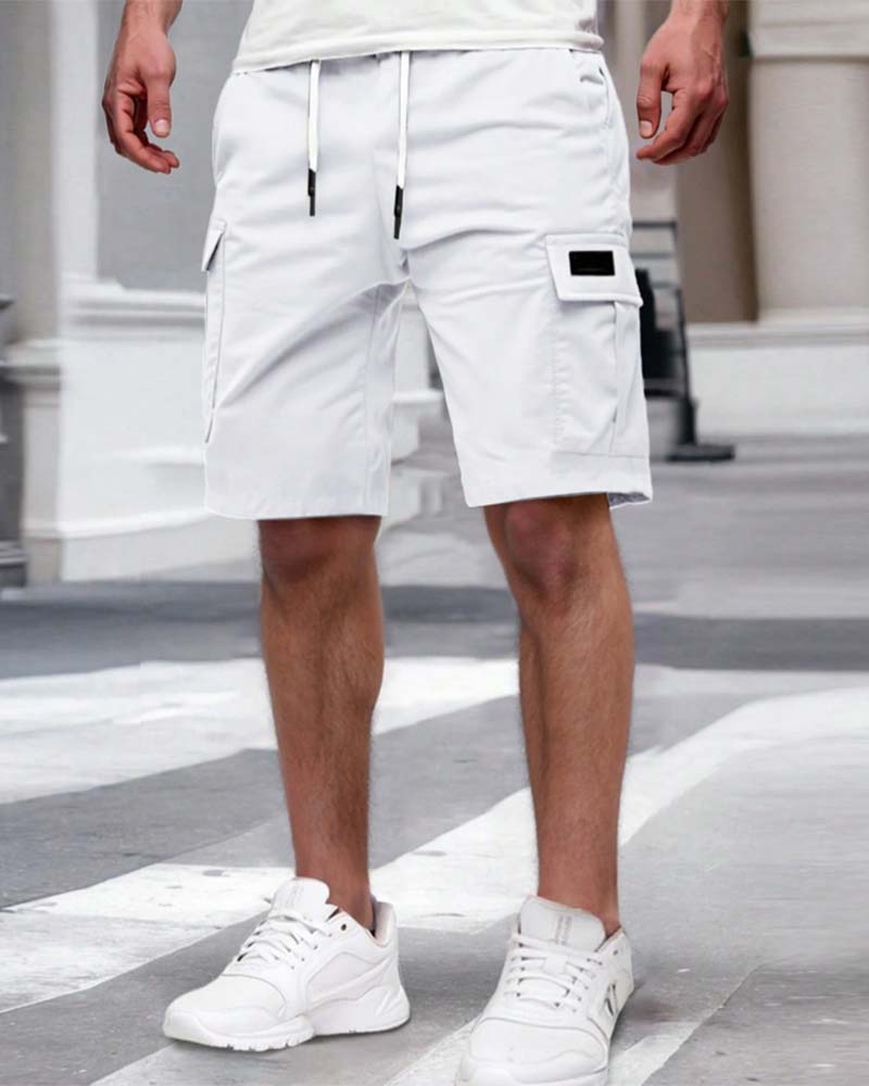 Cargo Pocket Casual Drawstring Shorts
