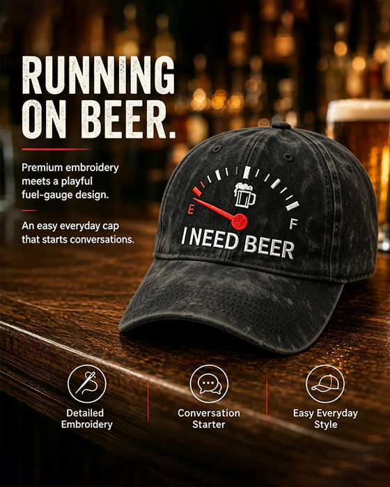Dashboard Beer Embroidered Baseball Cap