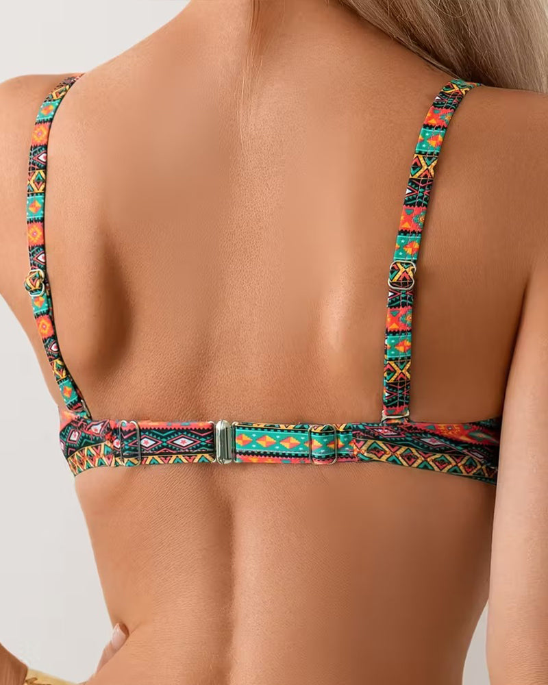 Diamond Print Split Bikini