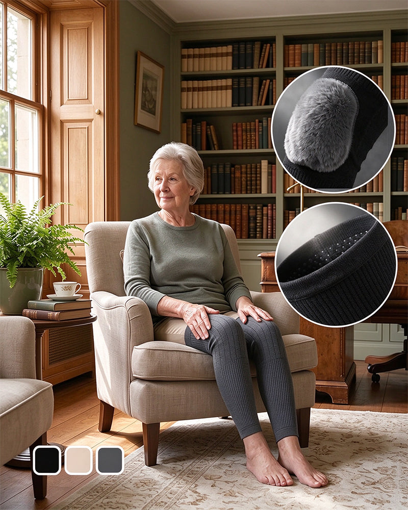 Fleece-Lined Soft-Knit Thermal Knee Warmers