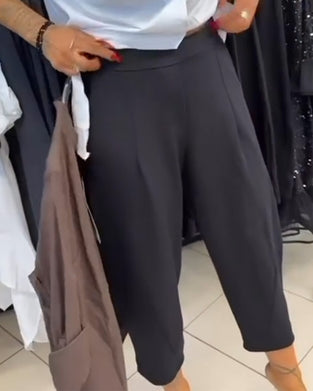 Stylish Solid Color Harem Pants