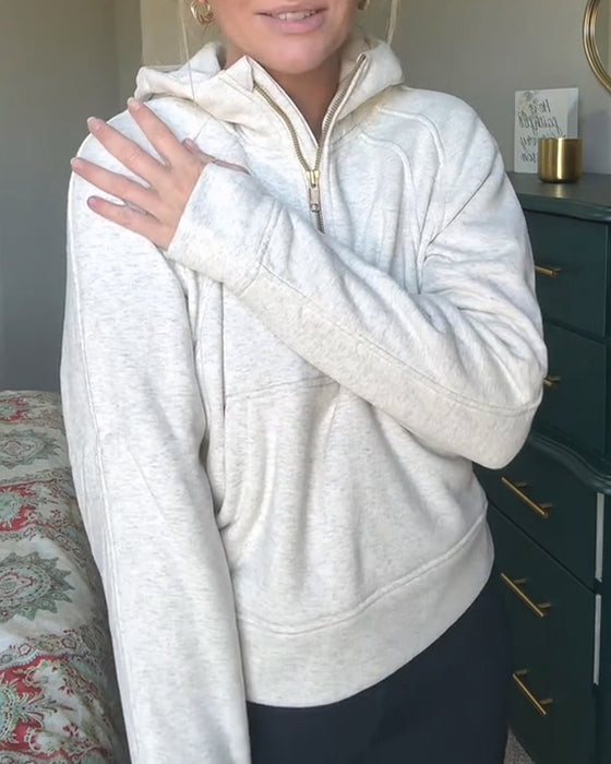 Zipper Long Sleeve Hoodie