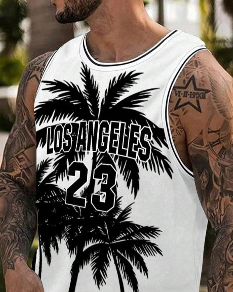 Sleeveless Tank Top Shorts Set