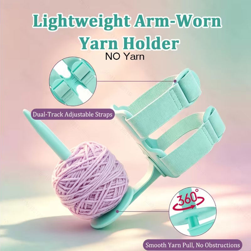 Adjustable Arm Yarn Holder for Knitting & Crochet